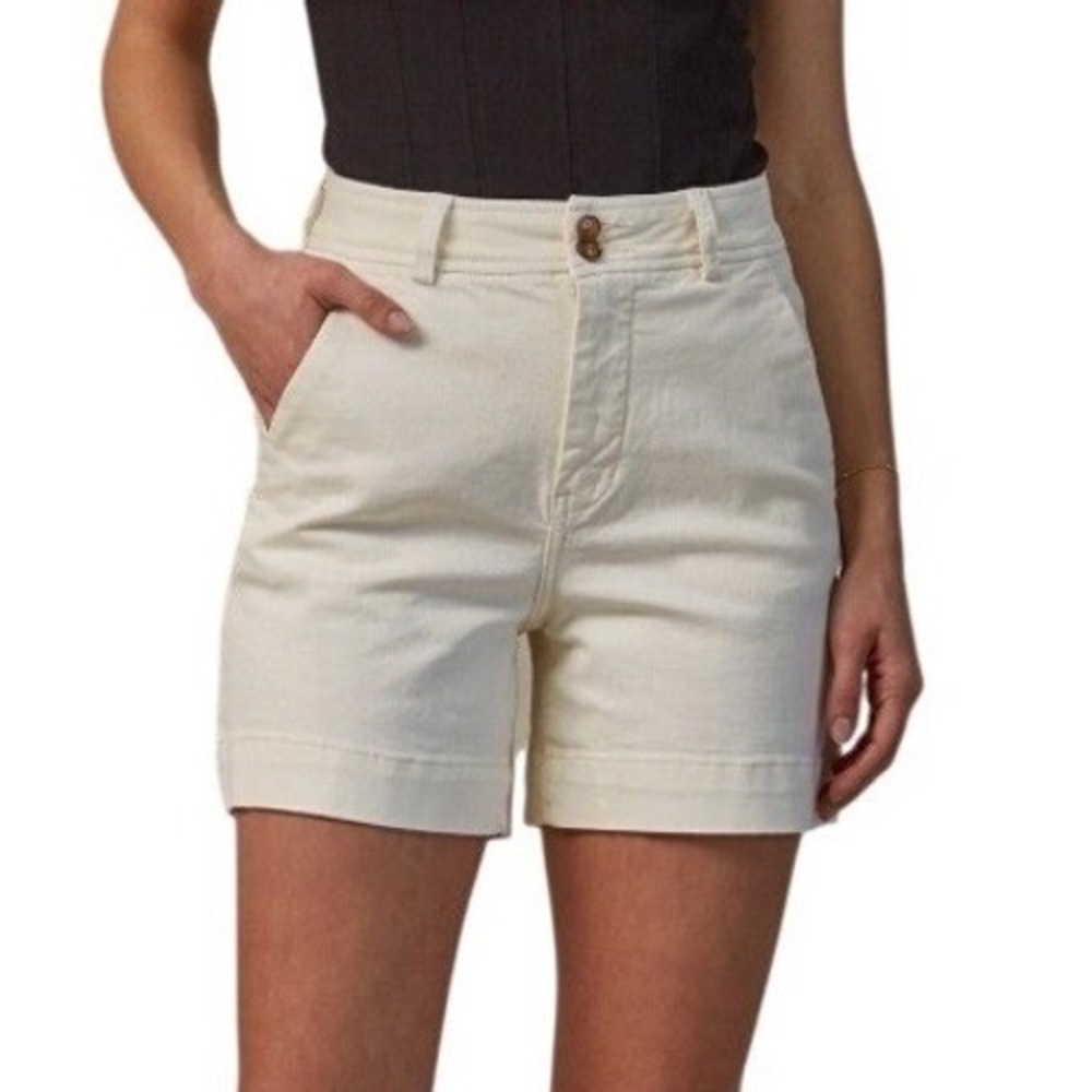 NEW Mica Sz 4-6 (XS) white‎ High Waist Denim Shorts Ivory NWT